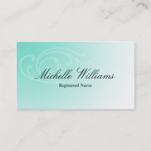 RNの公認看護師の水の名刺 名刺 (正面)