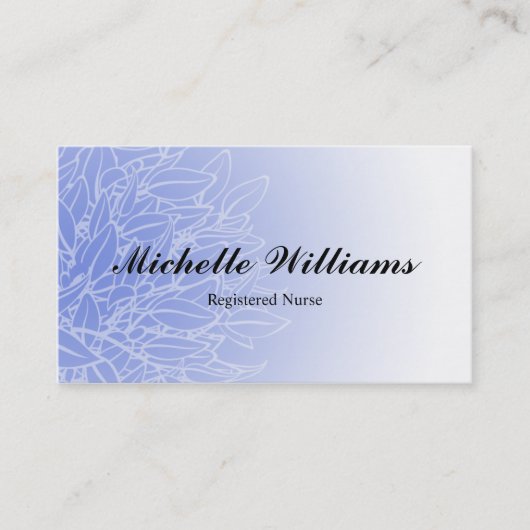 RNの公認看護師の葉の名刺 名刺 (正面)