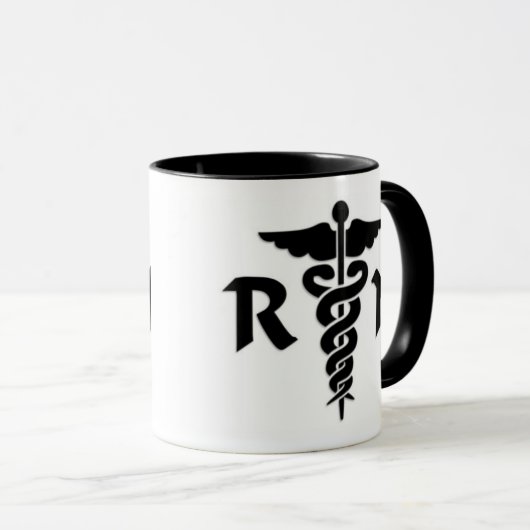 RNの医学の記号 マグカップ (正面右)