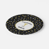 RNの卒業パーティーの装飾、ピンで止めているナース紙吹雪 ペーパープレート (アングル)