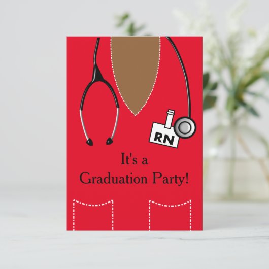 RNの黒のナースの卒業の招待状は#49をごしごし洗います 招待状 (スタンド正面)