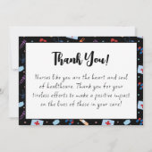 RNカスタムナース週間 |医師の医療パターン サンキューカード (裏面)