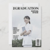 RNシンプルナース雑誌の写真卒業 招待状 (正面)