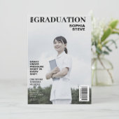 RNシンプルナース雑誌の写真卒業 招待状 (スタンド正面)