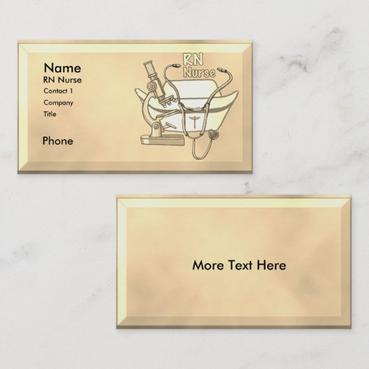 RNナースコラージュ名前をカスタムする名刺 名刺 (正面/裏面)