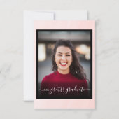 RNナースピンクフローラピンニング式と花 招待状 (裏面)