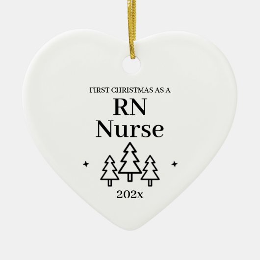 RNナース初めてのクリスマス介護 セラミックオーナメント (正面)