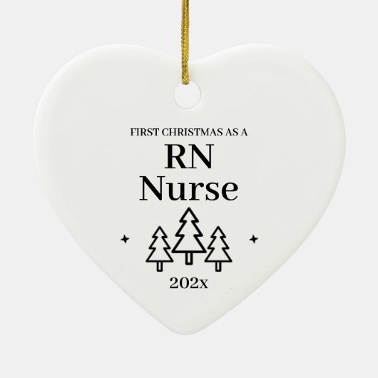 RNナース初めてのクリスマス介護 セラミックオーナメント (裏面)