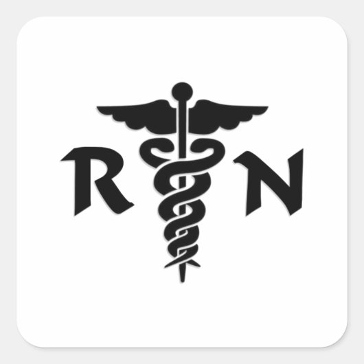 RNナース医療記号 スクエアシール (正面)