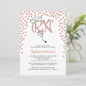 RNナース卒業バラ金ゴールド紙吹雪ピン 招待状 (スタンド正面)