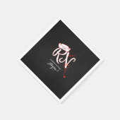 RNナース卒業パーティーのデコール、赤い黒板 スタンダードカクテルナプキン (角)