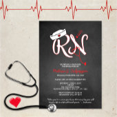 RNナース卒業パーティーのピン留め式招待状 招待状