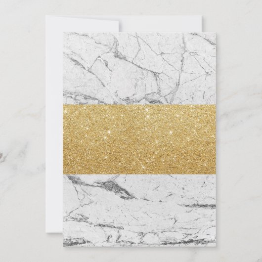 RNナース卒業パーティーエレガントホワイトマーブル 招待状 (裏面)