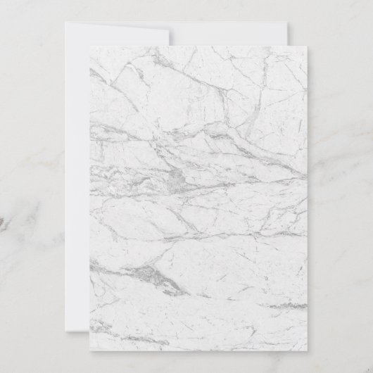 RNナース卒業パーティーフローラホワイトマーブル 招待状 (裏面)