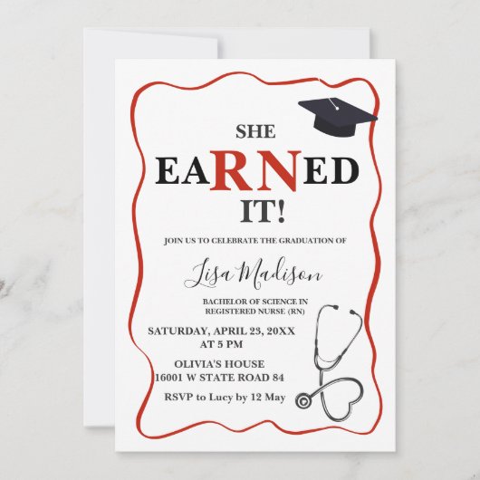 RNナース卒業党 招待状 (正面)