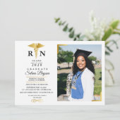 RNナース卒業発表フォトカード 招待状 (スタンド正面)