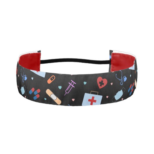 RNナース看護学生 |医師の医療パターン アスレチックヘッドバンド (正面)