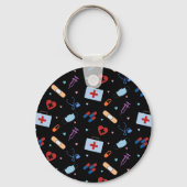 RNナース看護学生 |医師の医療パターン キーホルダー (裏面)