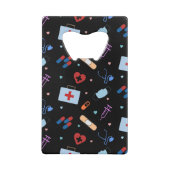 RNナース看護学生 |医師の医療パターン クレジットカード栓抜き (裏面)