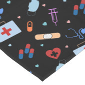 RNナース看護学生 |医師の医療パターン ショートテーブルランナー (コーナー)