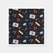 RNナース看護学生 |医師の医療パターン スタンダードカクテルナプキン (正面)