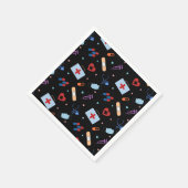 RNナース看護学生 |医師の医療パターン スタンダードカクテルナプキン (角)