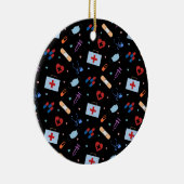 RNナース看護学生 |医師の医療パターン セラミックオーナメント (右)