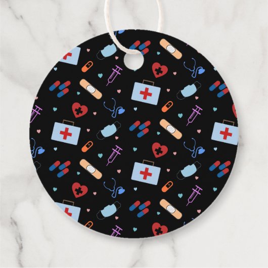 RNナース看護学生 |医師の医療パターン フェイバータグ (裏面)