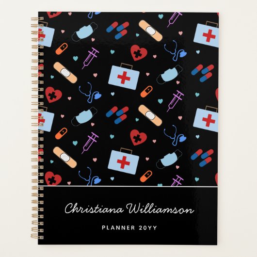 RNナース看護学生 |医師の医療パターン プランナー手帳 (正面)