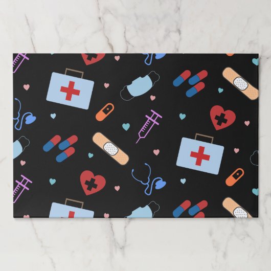 RNナース看護学生 |医師の医療パターン ペーパーパッド (正面)