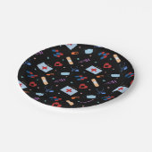 RNナース看護学生 |医師の医療パターン ペーパープレート (アングル)