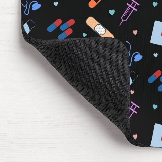 RNナース看護学生 |医師の医療パターン マウスパッド (コーナー)