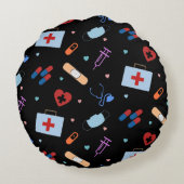 RNナース看護学生 |医師の医療パターン ラウンドクッション (裏面)