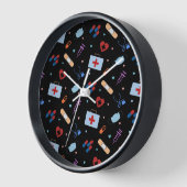 RNナース看護学生 |医師の医療パターン 壁時計 (傾斜)