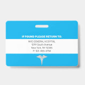 RNナース |病院の医療従事者の写真ID バッジ (裏面)