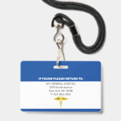 RNナース|病院医療従業員の写真ID バッジ (裏面（ネックストラップ付）)