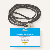 RNナース|病院医療従業員の写真ID バッジ (裏面ランヤード)