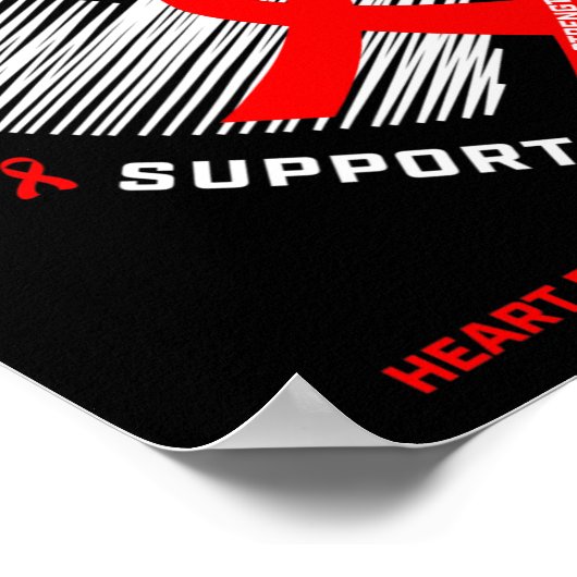 RnナースI衣服赤いハート病認識度 ポスター (角)