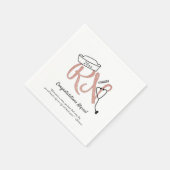 RNバラ金ゴールドグリッターナース卒業パーティーデコール スタンダードカクテルナプキン (角)