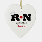 RNパーソナライズされたナースクリスマスセラミックオーナメント セラミックオーナメント (右)