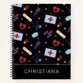 RNパーソナライズされたナース |医師の医療パターン ノートブック (正面)