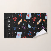 RNパーソナライズされたナース |医師の医療パターン ハンドタオル (ハンドタオル)