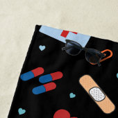 RNパーソナライズされたナース |医師の医療パターン ビーチタオル (インサイチュ)