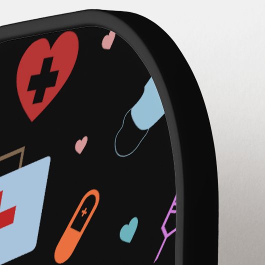 RNパーソナライズされたナース |医師の医療パターン ピックルボールラケット (左詳細)