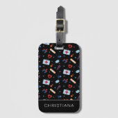 RNパーソナライズされたナース |医師の医療パターン ラゲッジタグ (正面縦)