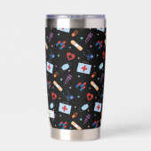 RNパーソナライズされたナース |医師の医療パターン 保温保冷タンブラー (背面)