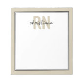 RNパーソナライズされた登エレガント録ナース ノートパッド (正面)