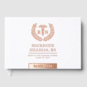 RNパーソナライズされた看護学校卒業エレガント ゲストブック (正面)