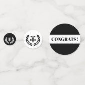 RNパーソナライズされた看護学校卒業エレガント コンフェッティ (裏面)