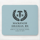 RNパーソナライズされた看護学校卒業エレガント マウスパッド (正面)